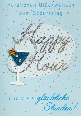 Produktbild von Geburtstag Glückwunschkarte im Format 115x17cm mit Umschlag