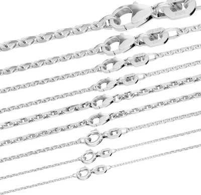 Produktbild von Ankerkette diamantiert Länge 60cm - Breite 8,8mm - 925 Silber