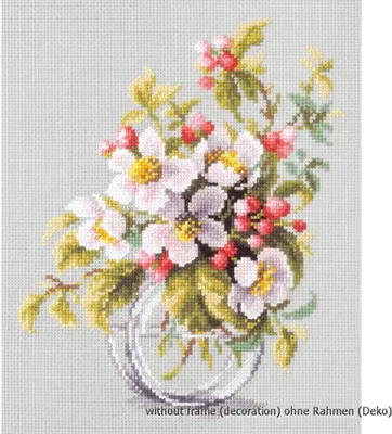 Produktbild von Kreuzstich-Set „Magic Needle – Apfelblüte“, mit Zählvorlage, 18 x 23 cm
