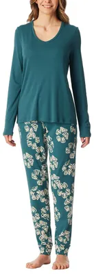 Imagen del producto de Pijama largo para mujer de la marca Schiesser, talla 40, color verde