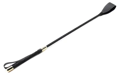Imagen del producto de Reitgerte ergonómicas - Reitgerte de estilo inglés - Mango con cordón para colgar - Cuero sintético duradero - 45 cm de longitud - Mango antideslizante - Reitgerte para caballos