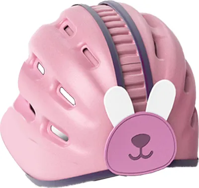 Produktbild von Babyhelm, verstellbar, atmungsaktiv, weich, stoßfest, Sicherheitskappe für Kleinkinder zum Krabbeln und Laufen, rosa