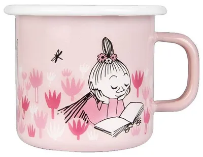 Produktbild von Muurla Mumins Tag im Garten Mädchen Tasse Emaille 0,25 l