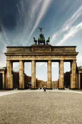 Immagine prodotto di Città tedesche - Berlino - Porta di Brandeburgo nel giorno delle città - Poster Stampa