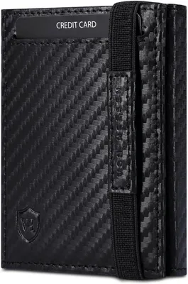 Produktbild von Slim Wallet Echtleder mit RFID Schutz und Münzfach Kartenetui Geldbörse Portemonnaie Herren Damen Kompakt Klein Kartenhalter