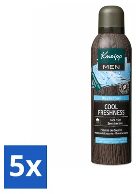 Produktbild von 5 x Kneipp Men Cool Freshness Duschschaum - 200 ml - Vorteilspackung - 5 Stücke