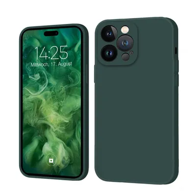 Produktbild von Hülle für Apple iPhone 15 Pro Max Case Cover Bumper Smartphone Softgrip Schutzhülle Farbe: Grün