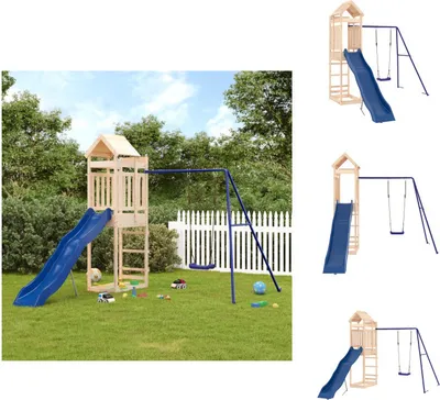Produktbild von vidaXL Spielturm Massivholz Kiefer -  Schaukeln & Spieltürme