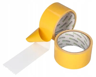 Two rolls of double-sided tape against a white background.