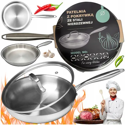 Produktbild von Brunbeste Gastro Stahlpfanne mit Deckel 28cm Induktion