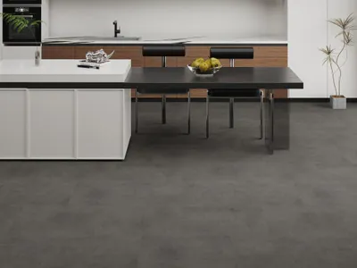Produktbild von Timefloor | 1,488 m² | Grau 7 mm Vinylboden Klickvinyl Betonoptik Fliesenformat, Trittschalldämmung Nutzungsklasse 23 33, Feuchtraumgeeignet, Fussbodenheizung geeignet