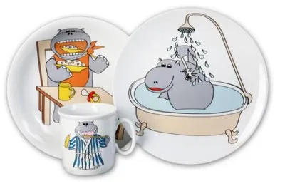 Produktbild von Thun Baby Set Nilpferd, 3 Stück