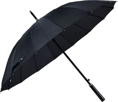 Produktbild von Clayre & Eef Erwachsenen-Regenschirm Ø 100 cm Schwarz Polyester