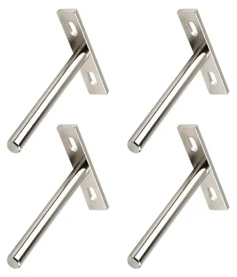 Immagine prodotto di Supporti invisibili a forma di T, 4 pezzi, argento, 104 mm