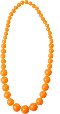 Produktbild von 80er-Jahre Perlenkette neonorange - Einheitsgröße