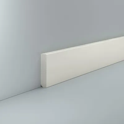 Produktbild von Sockelleiste Hartschaum 12 x 60 mm Weiß RAL 9010 Hartschaumleiste Modern