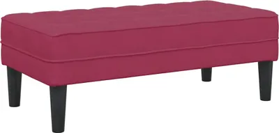 Immagine prodotto di vidaXL Panca con cuscino rosso vino 113 x 57 x 39 cm in velluto