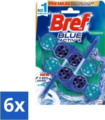Obrázok produktu pre Bref Toaletný blok Blue Activ Eucalyptus 2 kusy – výhodné balenie – 6 kusov