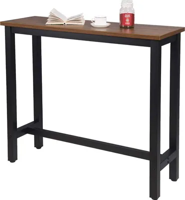 Produktbild von Bolt Edge Bartisch – Schwarz/Braun – Rechteckig – Holz/Metall – 120x40x100cm