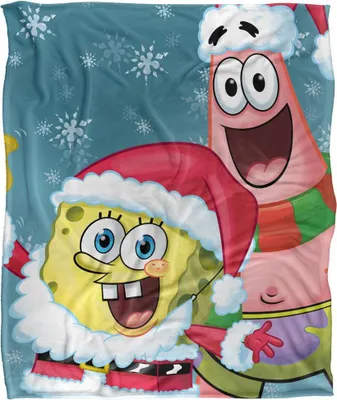 Produktbild von SpongeBob SquarePants - Weihnachtsmann Decke, Seidig, Supersoft TV24073 (Einheitsgröße) (Bunt)
