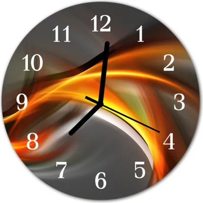 Produktbild von Glasuhr Wanduhr Küchenuhr Echt-Glas 30fi cm Abstrakt mehrfarbig