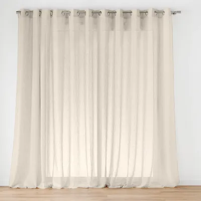 Obrázek produktu pro Široký závěs s kroužky, efekt lnu, CARLIN, 400 x 240 cm