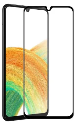 A clear screen protector for a smartphone, shown from a slightly angled front view.