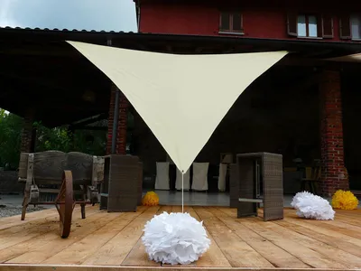 Immagine prodotto di Tenda Vela da Giardino Triangolare 300x400x400 cm in Poliestere 210 gr Ecru