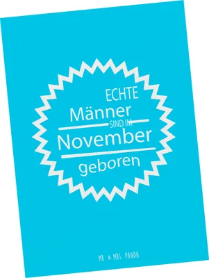Produktbild von Mr. & Mrs. Panda Fotokarte November - Geschenk, Postkarte, Kunstkarten, Ansichtskarte, Postkarten, Grußkarte