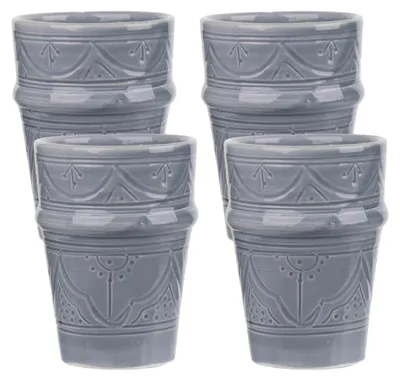 Zdjęcie produktu dla Zestaw filiżanek do latte macchiato - 4 sztuki - 200 ml - ceramika - ergonomiczne