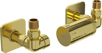 Produktbild von Mexen G05 Thermostat-Set mit Abdeckplatte S, Gold - W903-958-909-50
