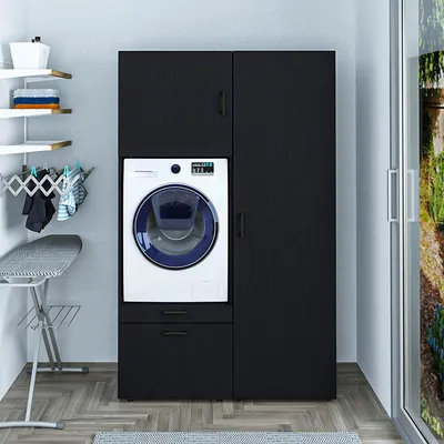 Produktbild von Roomart SERIE 2 Schrankwand 127 cm breit, Schwarz-Eiche
