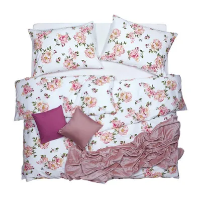 Obrázek produktu pro SCANquilt povlečení KREP růže růžová 100% bavlna 140 x 200/70 x 90 cm