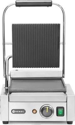 Produktbild von HENDI Kontaktgrill Einzelausführung oben gerillt/unten glatt 1800W