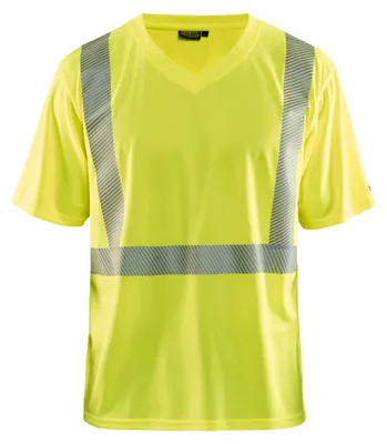 Produktbild von BLAKLÄDER® uni Warnschutz Shirt 3386 hellrot Größe XL