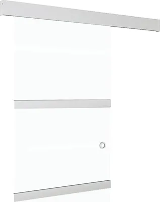 Image de vidaXL Porte coulissante verre ESG et aluminium 90x212 cm argenté