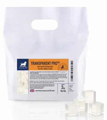 Glycerin-Seifenbasis transparent 2 kg (2×1 kg) zum Schmelzen und Gießen