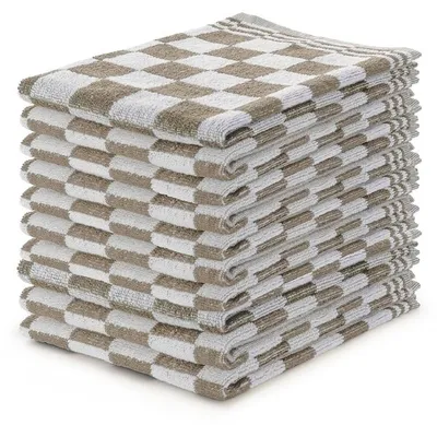 Productafbeelding van Set van 10 Keukendoeken Blok 50x50 cm, Zandkleur