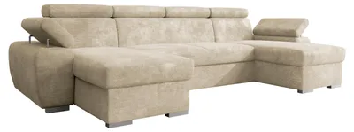 Produktbild von MIRJAN24 Ecksofa Plaza U, Eckcouch mit Bettkasten und Schlaffunktion, Stilvoll Polstersofa, U-Form (Farbe: Lumo 30)