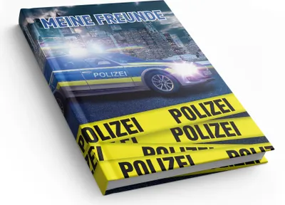 Produktbild von itenga Freundebuch Polizei DIN A5, 88 Seiten 150g Naturpapier