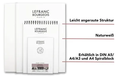 Productafbeelding van Lefranc Bourgeois 301335 Tekenblok, 50 vellen - A4, spiraalgebonden, 150 g