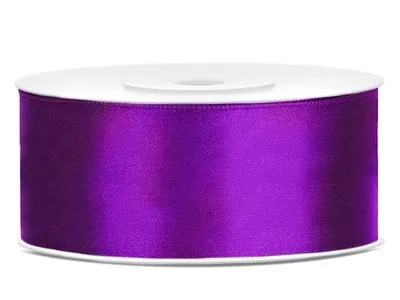 Zdjęcie produktu dla Tasiemka satynowa, purpura, 25mm/25m (1 szt. / 25 mb.)