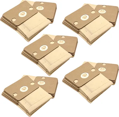 Produktbild von vhbw 50x Staubbeutel kompatibel mit Rowenta RO 1230, 1213, 123, 1233, 420, 430, 425, 455, 450, 1211, 460 Staubsauger - 22,5cm x 16,5cm Sandfarben