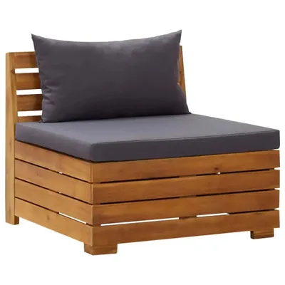 Image de vidaXL Canapé de jardin 2 places avec coussins en bois massif d'acacia