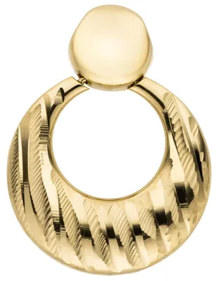 Produktbild von Anhänger Kreis aus 333 Gold Gelbgold 21,5x16,3mm mattiert diamantiert