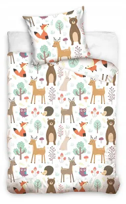 Produktbild von Carbotex Kinderbettwäsche 160x200 cm Baumwolle Tiermotiv
