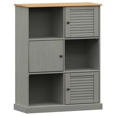Productafbeelding van vidaXL Boekenkast VIGO, grijs, 90x35x114,5 cm, massief grenenhout