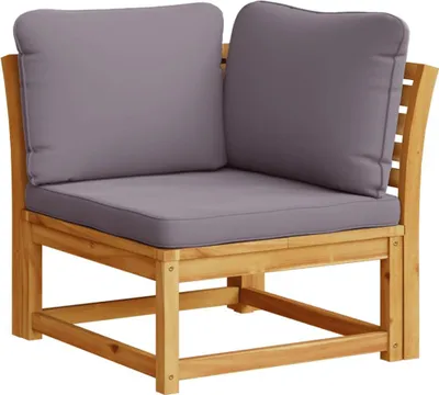Obrázok produktu pre vidaXL Rohová záhradná pohovka s vankúšmi 73x73x65 cm z masívneho dreva akácie