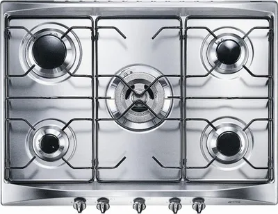 Image de Smeg SE706SX3 Table de cuisson à gaz encastrable, Argent
