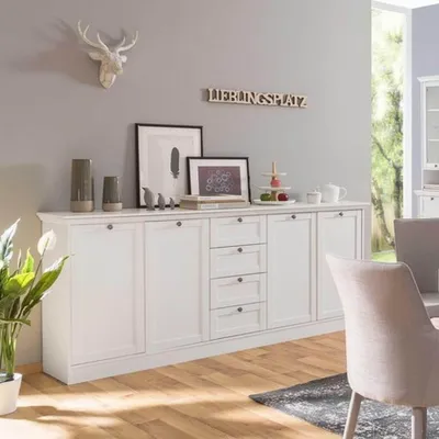 Immagine prodotto di Credenza Landwood 52 colore bianco 4 ante e 4 cassetti